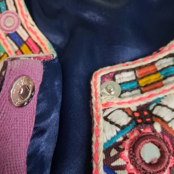 Christophe Sauvat Linda Jacket Blazer Sm Embellished Embroidered Crop Colorful - Picture 10 of 16